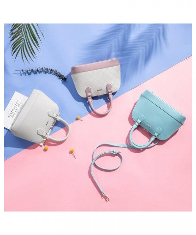 Small Crossbody Bags for Women Classic Double Zip Top Handle Dome Satchel Bag Shoulder Purse Blue-green $13.12 Satchels