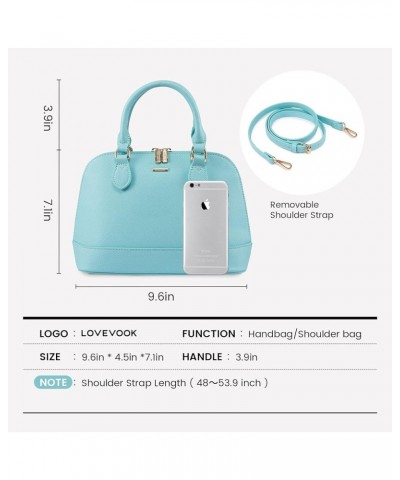 Small Crossbody Bags for Women Classic Double Zip Top Handle Dome Satchel Bag Shoulder Purse Blue-green $13.12 Satchels