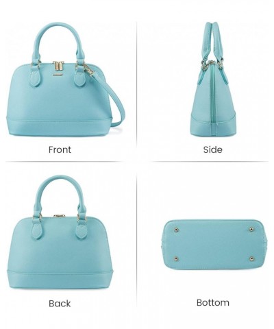 Small Crossbody Bags for Women Classic Double Zip Top Handle Dome Satchel Bag Shoulder Purse Blue-green $13.12 Satchels