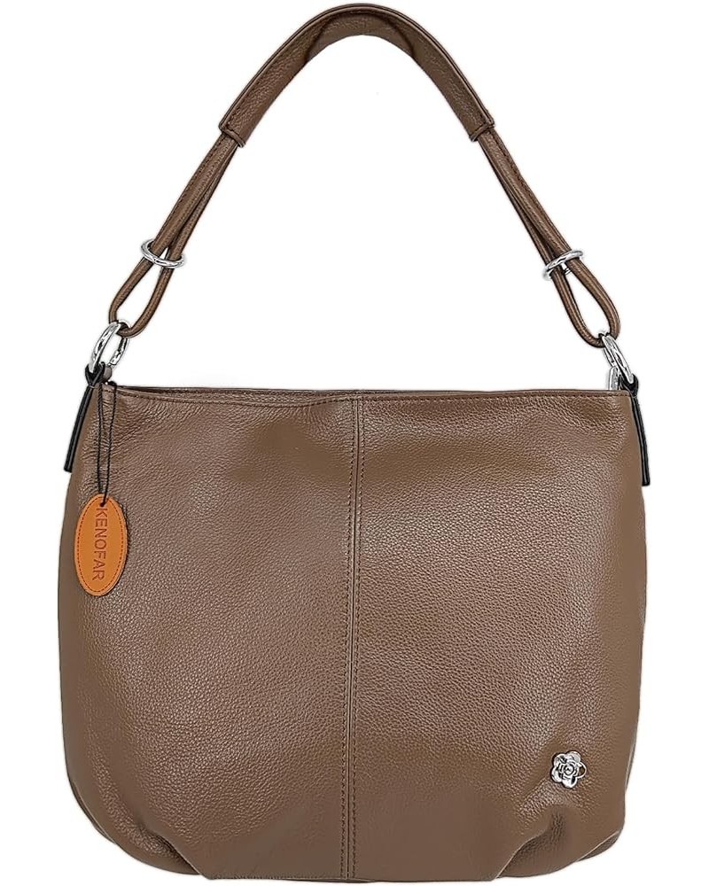 Genuine Leather Tote Bag for Women, Casual Leather Armpit and Spacious Hobo Bag Coffee E14 $41.60 Totes