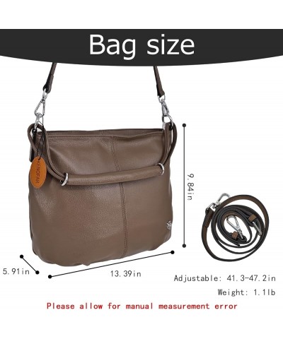 Genuine Leather Tote Bag for Women, Casual Leather Armpit and Spacious Hobo Bag Coffee E14 $41.60 Totes