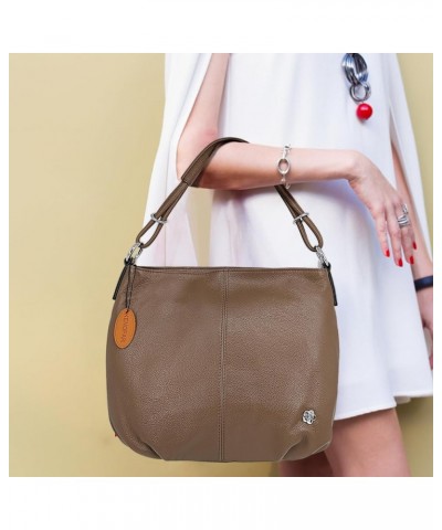 Genuine Leather Tote Bag for Women, Casual Leather Armpit and Spacious Hobo Bag Coffee E14 $41.60 Totes