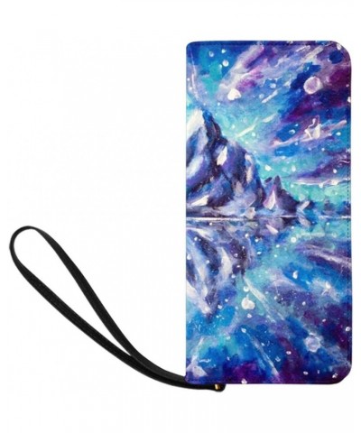 Cool Mountains Landscape Womens Clutch Wallet Large Wristlet Zipper Clutch Large Travel Purse Design 6 $20.38 Clutches