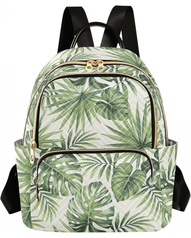 Tropical Palm Leaves Summer Casual Fashion Polyester Travel Rucksack Shoulder Bag Color Medium $20.34 Backpacks