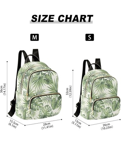 Tropical Palm Leaves Summer Casual Fashion Polyester Travel Rucksack Shoulder Bag Color Medium $20.34 Backpacks