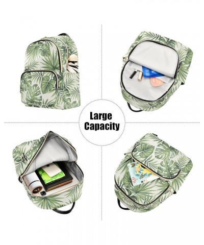 Tropical Palm Leaves Summer Casual Fashion Polyester Travel Rucksack Shoulder Bag Color Medium $20.34 Backpacks