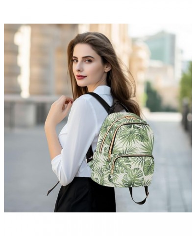 Tropical Palm Leaves Summer Casual Fashion Polyester Travel Rucksack Shoulder Bag Color Medium $20.34 Backpacks