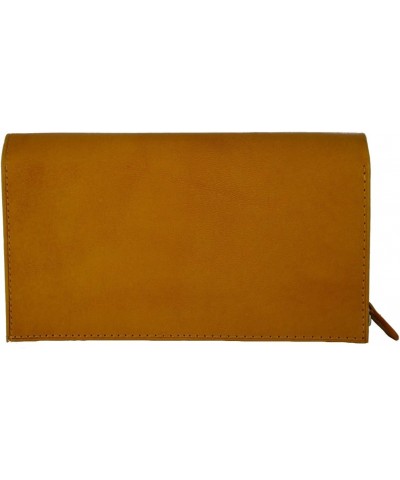 Woman Genuine Leather Wallet Multi Compartments Color Yellow $37.45 Wallets