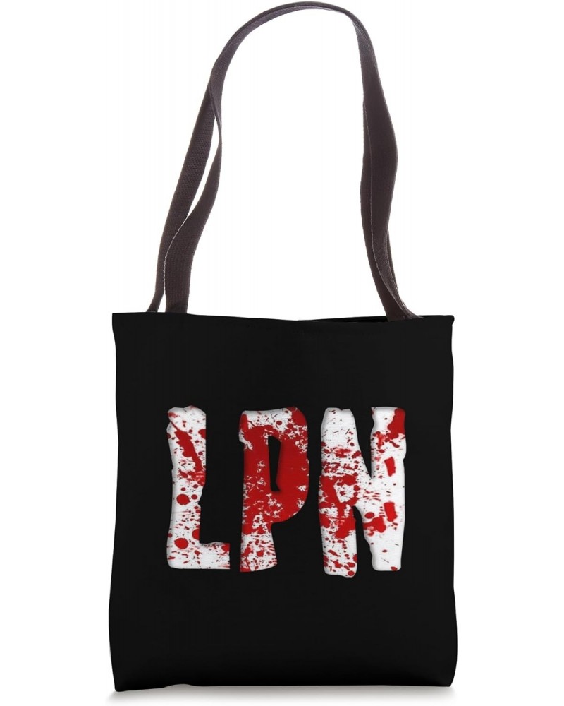 Halloween Nurse Blood Splatter LPN Scary Tote Bag $14.71 Totes