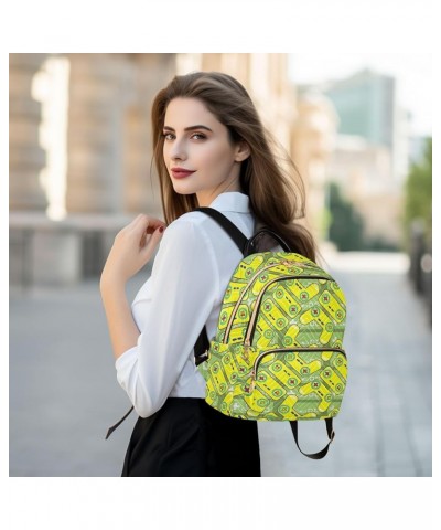 Yellow Gamepads Mini Backpack Purse for Women, Joystick Bright Travel Backpack Fashion Backpack Lightweight Shoulder Bag Smal...