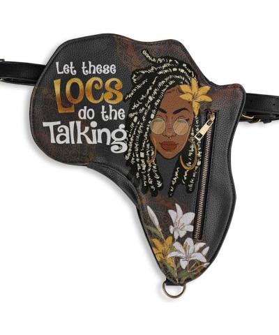 Personalized Leather Bag For Women - Gifts For Black Women African Queen - African American Bag For Black Woman Let These Loc...