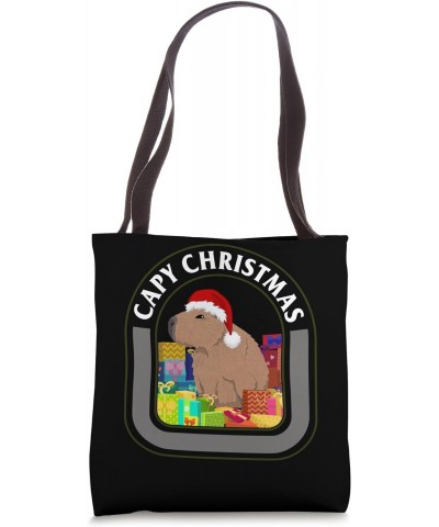 Capybara Capy Christmas Xmas Celebrating Christmas Holiday F Tote Bag $13.19 Totes