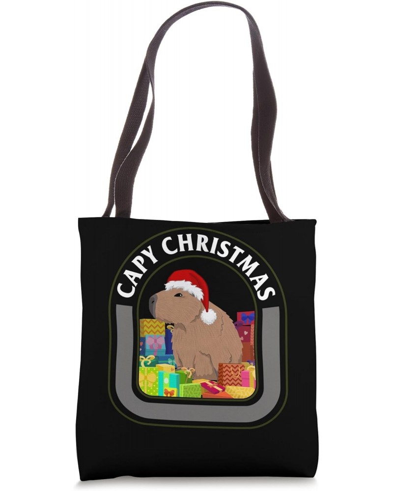 Capybara Capy Christmas Xmas Celebrating Christmas Holiday F Tote Bag $13.19 Totes