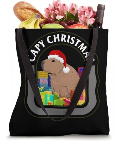 Capybara Capy Christmas Xmas Celebrating Christmas Holiday F Tote Bag $13.19 Totes