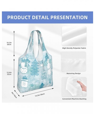 Merry Christmas Single Shoulder Commuter Canvas Tote Bags For Women And Men Merry Christmas010 $11.87 Totes