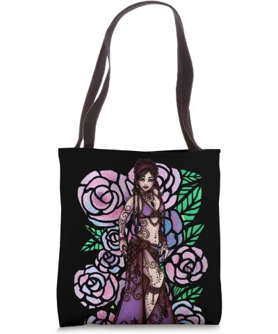 Purple Capricorn Belly Dancer Tote Bag $12.88 Totes