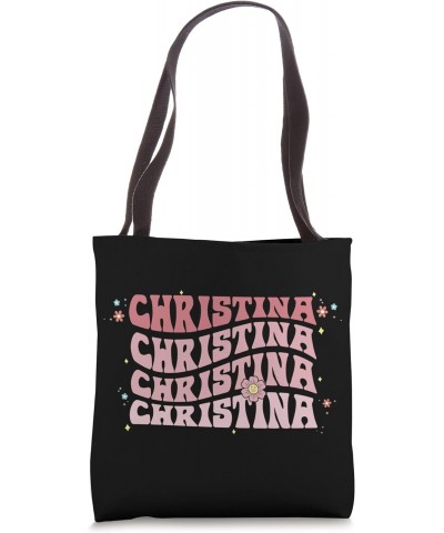 Groovy Christina for Women Vintage Hippie, Name Christina Tote Bag $12.59 Totes