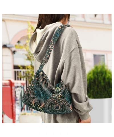 Teal Turquoise Gold Plush Underarm Bag Women's Tote Handbags Fluffy Shoulder Bag Purse Lightweight Tote Bags Hobo Bag M-03 $1...