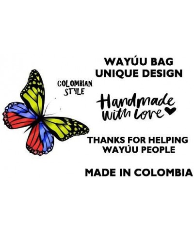 Colombian Handbags, Mochila Wayuu, 100% Original Colombian Cotton Handmade Bucket Bag. (MEDIUM SIZE) B1105 $25.85 Shoulder Bags