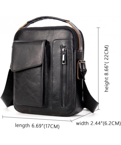 Genuine Leather Men's Shoulder Bag Vintage Leather Crossbody Bag Tablet Handbag $31.84 Shoulder Bags