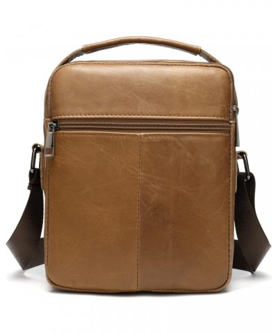 Genuine Leather Men's Shoulder Bag Vintage Leather Crossbody Bag Tablet Handbag $31.84 Shoulder Bags