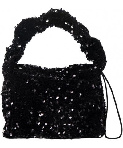 Women Sequin Purse Sparkly Tote Bag Glitter Evening Clutch Lady Party Wedding Cocktail Handbags Black $19.79 Totes