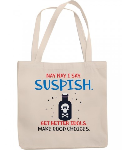 Nay nay I say Natural White Multicolor Canvas Tote Bag 388 $18.35 Totes