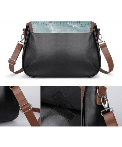 Printed Crossbody Bags Women City Leather Shoulder Bag Satchel Hobo Bags Trendy Sunfelower Color5 $23.00 Hobo Bags