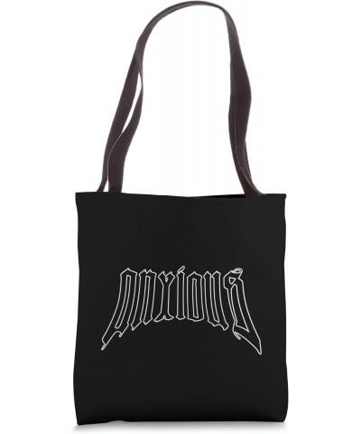 Anxious Kawaii Goth Mental Health Gift Alt Edgy Emo Grunge Tote Bag $10.56 Totes