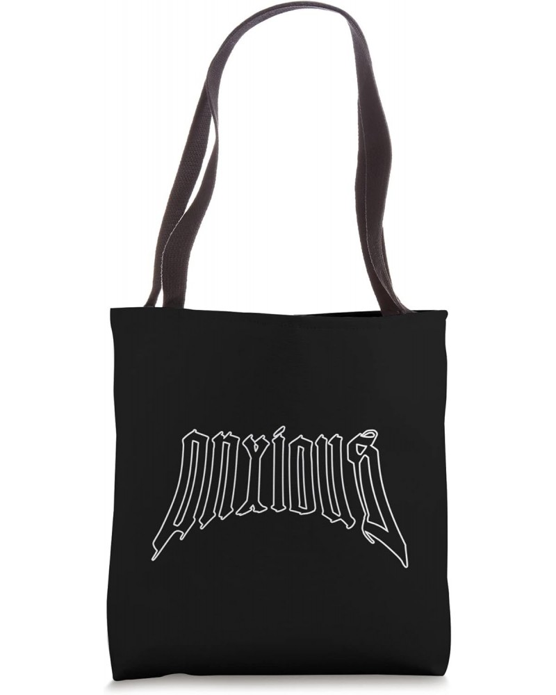 Anxious Kawaii Goth Mental Health Gift Alt Edgy Emo Grunge Tote Bag $10.56 Totes