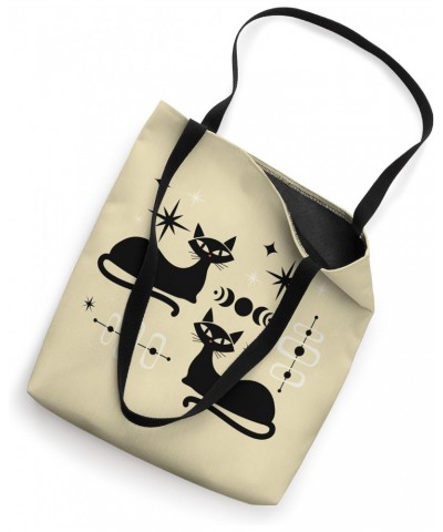 Retro Cat Midcentury Mid Century Atomic Age Yellow Modern Tote Bag $11.25 Totes