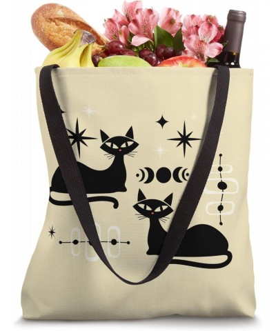 Retro Cat Midcentury Mid Century Atomic Age Yellow Modern Tote Bag $11.25 Totes