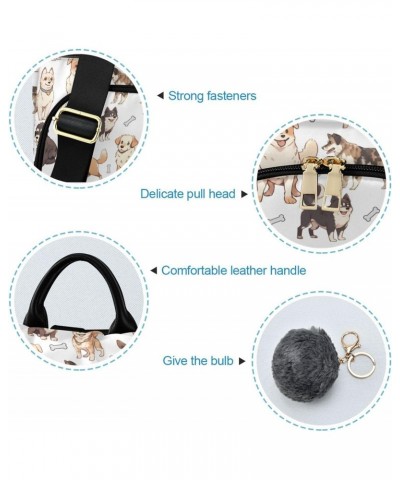 Tail Wagging Dogs Travel Backpack Purse for Women Multipurpose Design Ladies Fashion Bag with Pompom $16.40 Backpacks