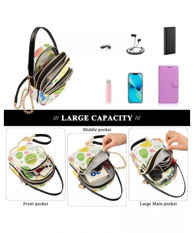 Easter Eggs Crossbody Bags for Women Small Shoulder Bag Chain Purse Hand Bag for Gifts Trip Work $14.03 Shoulder Bags