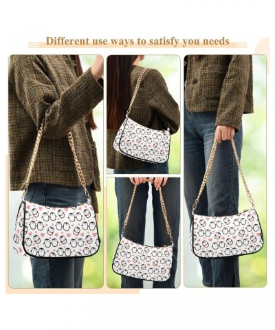 Crossbody Bags for Women Shoulder Purse Love Penguin Handbags Stylish Clutch Purse with Chain Strap $16.79 Shoulder Bags