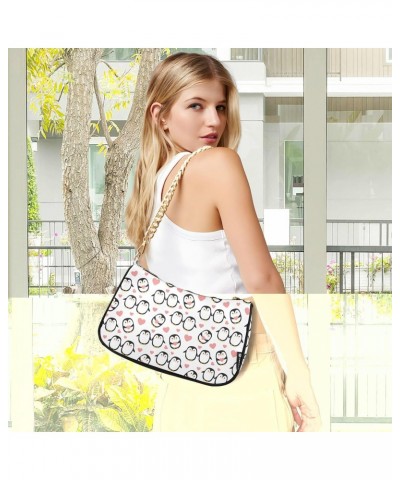 Crossbody Bags for Women Shoulder Purse Love Penguin Handbags Stylish Clutch Purse with Chain Strap $16.79 Shoulder Bags