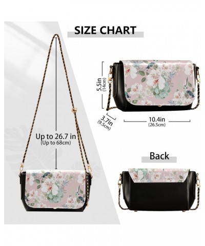 White Alstroemeria Flowers Medium Crossbody Purses Women Small Shoulder Bag with Adjustable Strap Small Shoulder Purse $20.79...