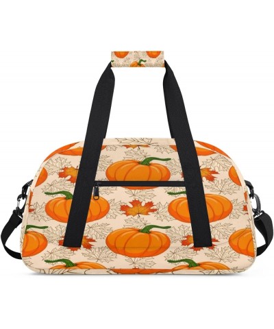 Pumpkin Autumn Maple Leaves Fall Thanksgiving Personalized Ballet Bag for Women,Customized name,Spacious Gym Bag with a Perso...