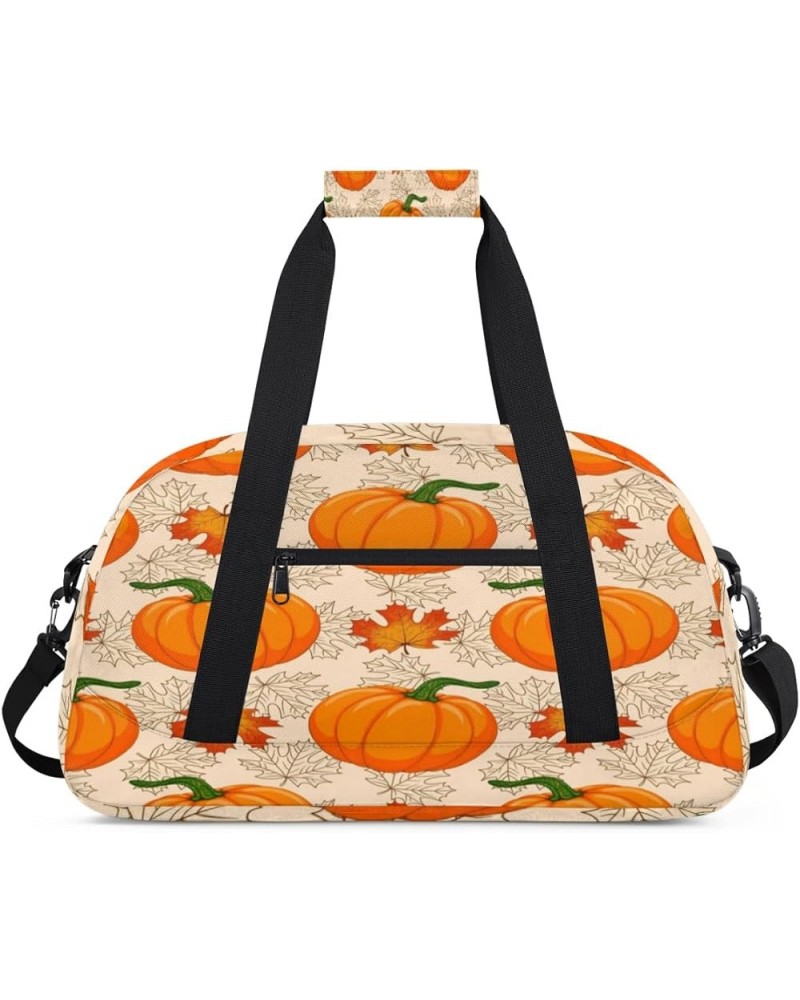 Pumpkin Autumn Maple Leaves Fall Thanksgiving Personalized Ballet Bag for Women,Customized name,Spacious Gym Bag with a Perso...