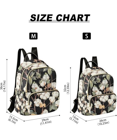 Women Backpack Cotton Branch Anti-Theft Travel Backpack with Luggage Belt Lightweight Handbag Lady Purse Roomy Double Zipper ...