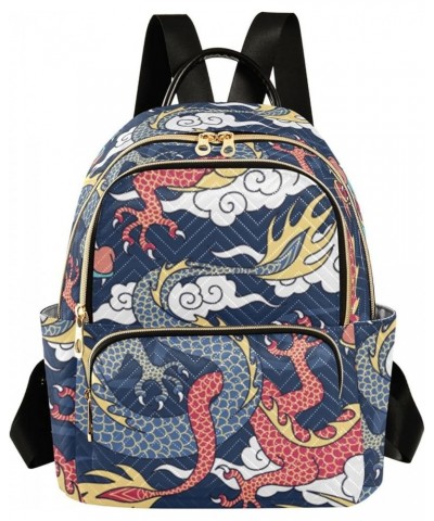 Backpack Purse for Women Myth Dragons, Mini Fashion Backpack Magic Animal Lightweight Casual Daypack Shoulder Bag Travel Back...