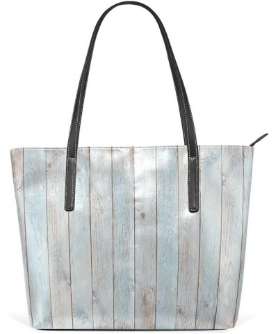 Handbags for Women Tote Bags with 11.08"(L) x 3.54"(W) x 11.02"(W) - Blue Vintage Plank Blue Vintage Plank $20.63 Totes