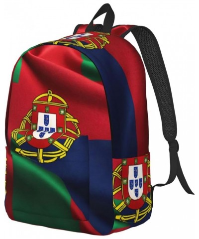 Portuguese Flag Print Unisex Canvas Bag Canvas Shoulder Pouch Pack Lightweight Backpack For Woman Lady Black Medium $23.31 Ba...