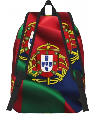 Portuguese Flag Print Unisex Canvas Bag Canvas Shoulder Pouch Pack Lightweight Backpack For Woman Lady Black Medium $23.31 Ba...