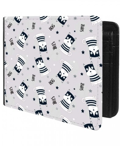 Unique Desige Pattern - Cartoon Dogs Pattern, Slim Front Pocket Wallet Billfold RFID Blocking $12.09 Wallets