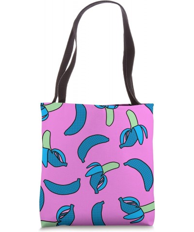 Colorful Banana Pattern decoration Pink Blue Fruit Fashion Tote Bag $14.56 Totes