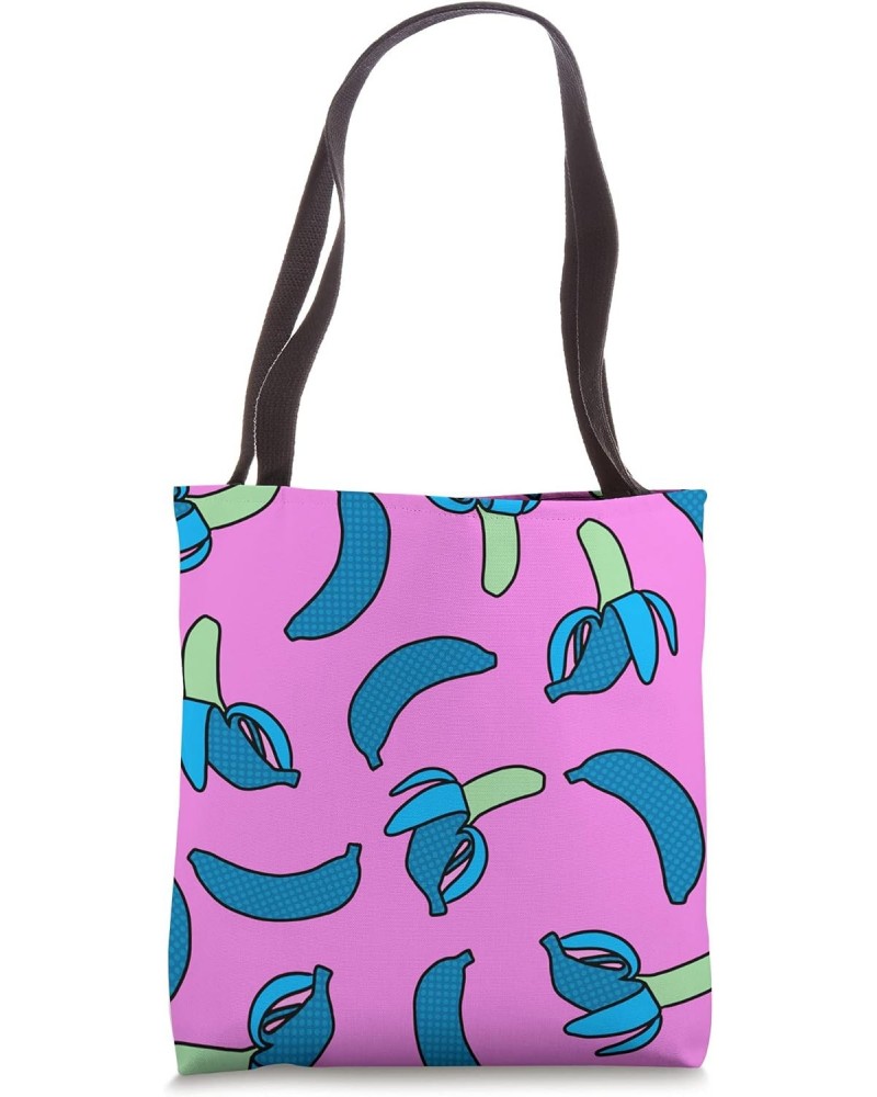 Colorful Banana Pattern decoration Pink Blue Fruit Fashion Tote Bag $14.56 Totes