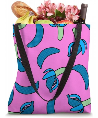 Colorful Banana Pattern decoration Pink Blue Fruit Fashion Tote Bag $14.56 Totes