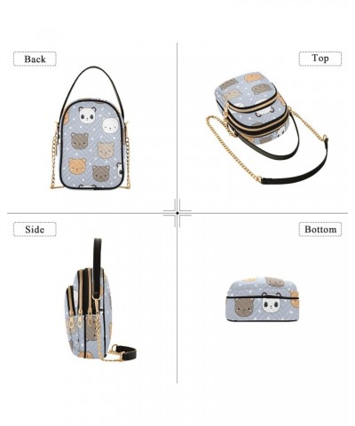 Small Crossbody Handbag for Women Mini Over Shoulder Purse with Three Zippered Pockets Durable Travel Purse Color-hf027 $10.4...