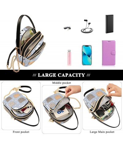 Small Crossbody Handbag for Women Mini Over Shoulder Purse with Three Zippered Pockets Durable Travel Purse Color-hf027 $10.4...